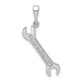 thumbnail image 1 of 14k White Gold Wrench Necklace Charm Pendant Career Professional Tool, 1 of 8