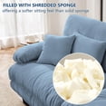 thumbnail image 4 of POVANLI 133.8" Sectional Sofa, 3 Seater Sectional Fluffy Couch,Deep Seat Sofas for Living Home, 4 of 8