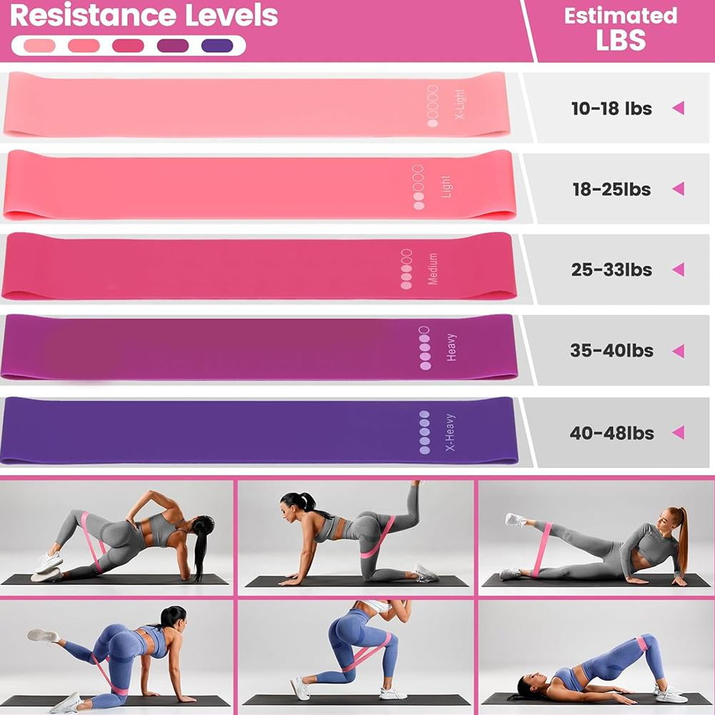 zhansiyang Pilates Essentials Kit Home Equipment Set for Women Beginners 13-Piece Pink Includes Pilates Ring Resistance Bands Yoga Ball