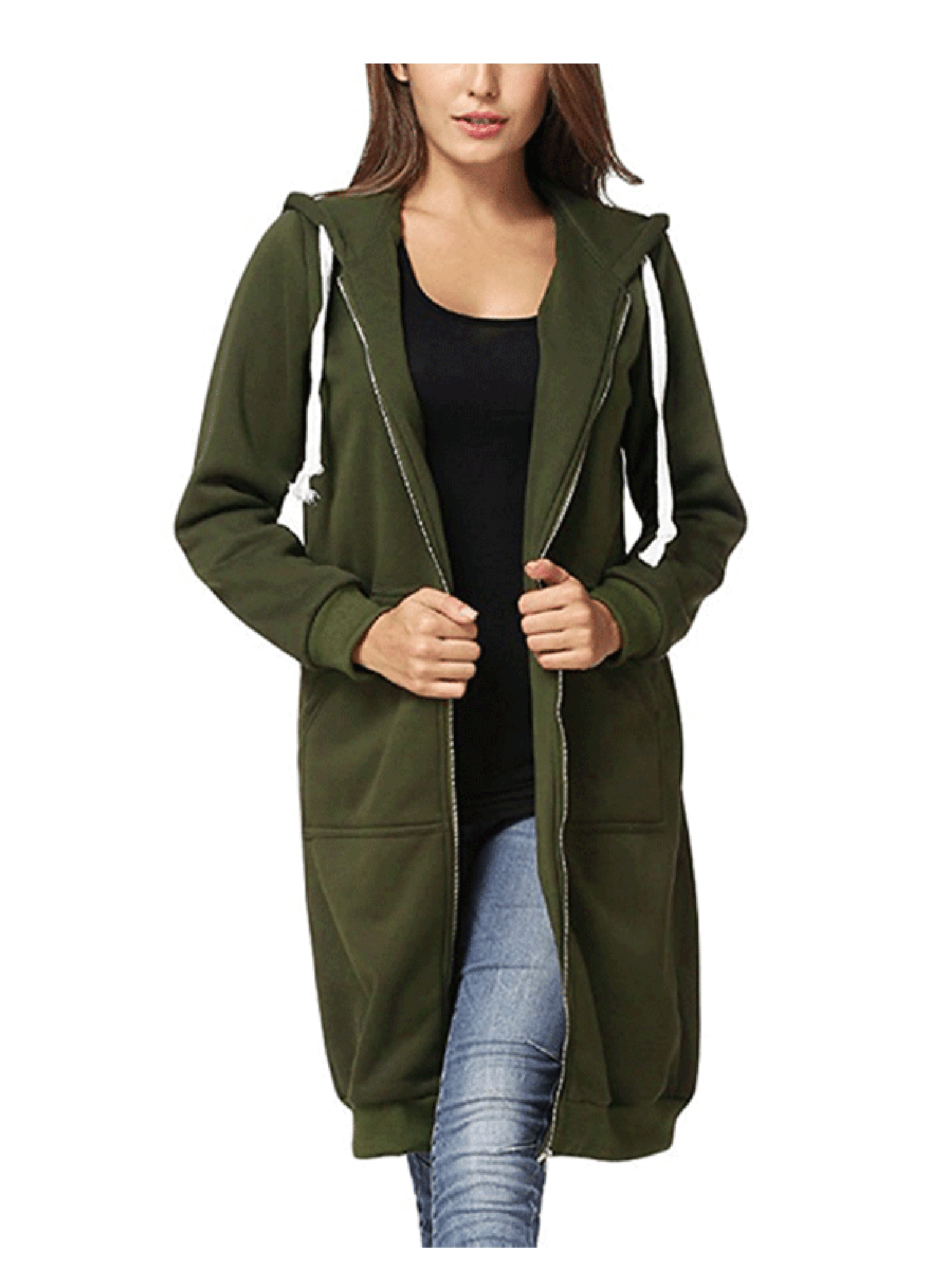 New Star - Newstar Zip Up Hoodies Jackets for Women, Outerwear Tops Front  Pockets Sweatshirt Coats for Women, N0248GS Long Sleeve Jackets for Women,  (Green, S-2XL) - Walmart.com - Walmart.com