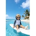 thumbnail image 4 of Happy Town Toddler Baby Boys Long Sleeve Swimsuit UPF 50+ Sun Protection Beach Swimwear Set for Kids, 4 of 8