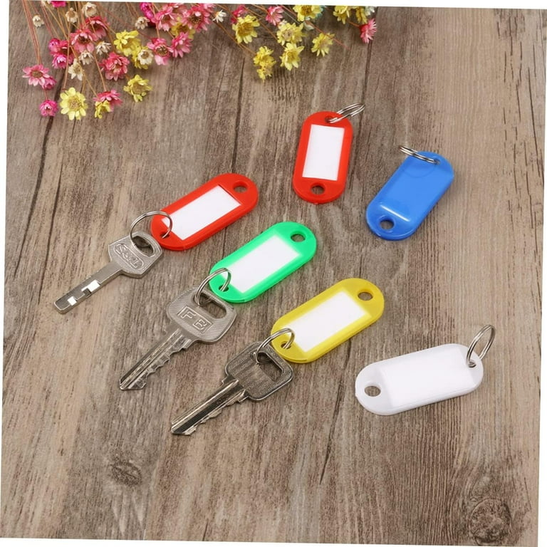 50pcs Plastic Tags Key Label Plastic Key Tags Key Id Tags Keyring
