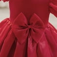 thumbnail image 4 of IBTOM CASTLE Baby Girl Birthday Dress Shiny Asymmetric Ruffle Tulle Tutu Dresses Princess Formal Flower Pageant Wedding Party Gown 1-2T Red, 4 of 7