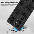 thumbnail image 2 of Funda de teléfono MZELQ de silicona negra con estampado floral para Samsung Galaxy S23 Ultra, 2 of 6