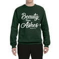 thumbnail image 2 of Wild Bobby Beauty From Ashes Isaiah 61:3 Inspirational/Christian Unisex Crewneck Graphic Sweatshirt, Forest Green, Small, 2 of 5