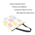 thumbnail image 3 of FORMRS Womens Canvas Tote Bag with Zipper Inner Pocket Shoulder Handbag, Cute Gummy Bears Pattern, 3 of 7