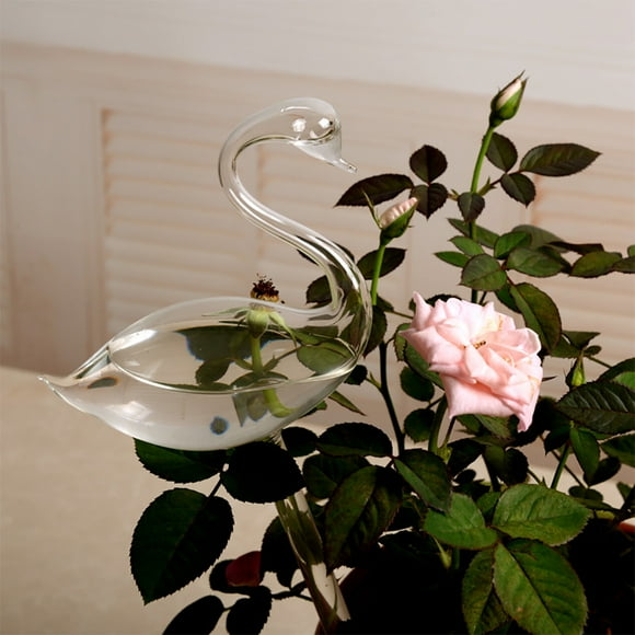 TopLLC For Garden Plant Watering Device Indoor Automatic Cute Swan Snail Swan Glass