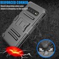 thumbnail image 3 of Samsung Galaxy S10 / S10 Plus / S10e / S10+ Cases Cover Holster Belt, Tekcoo [Hoplite] Shock Absorbing Locking Clip Defender Heavy Full Body Kickstand Carrying Armor Cases Cover, 3 of 6