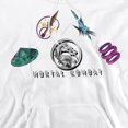 thumbnail image 2 of Mortal Kombat Movie Kombat Icons Unisex Adult Pull-Over Hoodie, White, Medium, 2 of 6