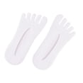 thumbnail image 4 of Medias de cinco , corte bajo, barco invisible, puntera dividida, para para hombres y mujeres blanco Zulema calcetín del dedo del pie, 4 of 8