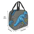 thumbnail image 3 of Honeii Fun Riding Dinosaur Print Lunch Bag Women, Lunch Box Lunch Bag for Women Adult Men, Small Leakproof Cute Lunch Tote Large Capacity Reusable, 3 of 8