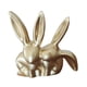 thumbnail image 3 of Estatua de conejo, figura de conejo, decoración de Pascua coleccionable, adorno decorativo oro, 3 of 9