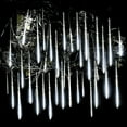 thumbnail image 6 of 30/50cm Solar Power Meteor Shower Lights 8 Tubes Outdoor Falling Rain Lights for Christmas Halloween Porch Yard Patio Road Decor (Warm,50cm), 6 of 7
