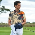thumbnail image 3 of Fotbe American Bald Eagle A Camiseta Polo de Golf para Hombre con Estampado – Camisa Deportiva Transpirable con Cuello Abotonado-Medium, 3 of 6