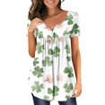 thumbnail image 1 of B91xZ T-shirts à Manches Courtes pour Femmes Drop Épaule Col Rond Tops Décontractés T-Shirts de Base de Couleur Unie, W XXL, 1 of 4