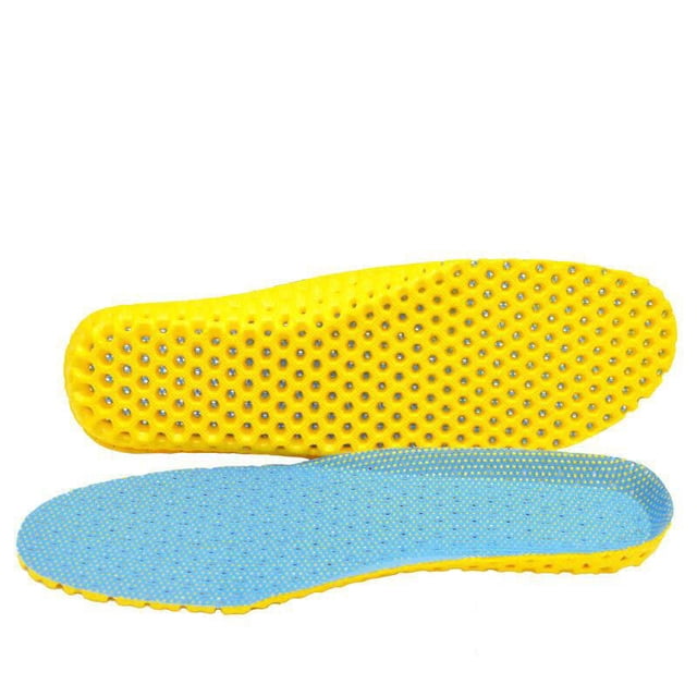 Nuevas plantillas de espuma viscoelástica para zapatos, suela de malla, desodorante, cojín transpirable, plantillas para correr para pies, hombre, mujer, plantillas ortopédicasEUR-45-295mm Gao Jinjia LED