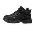 thumbnail image 1 of Botas altas para hombre, parte superior de cuero sintético, suela de goma, antideslizantes, transpirables, para uso diario, trabajo, fiesta, color negro 41, 1 of 15