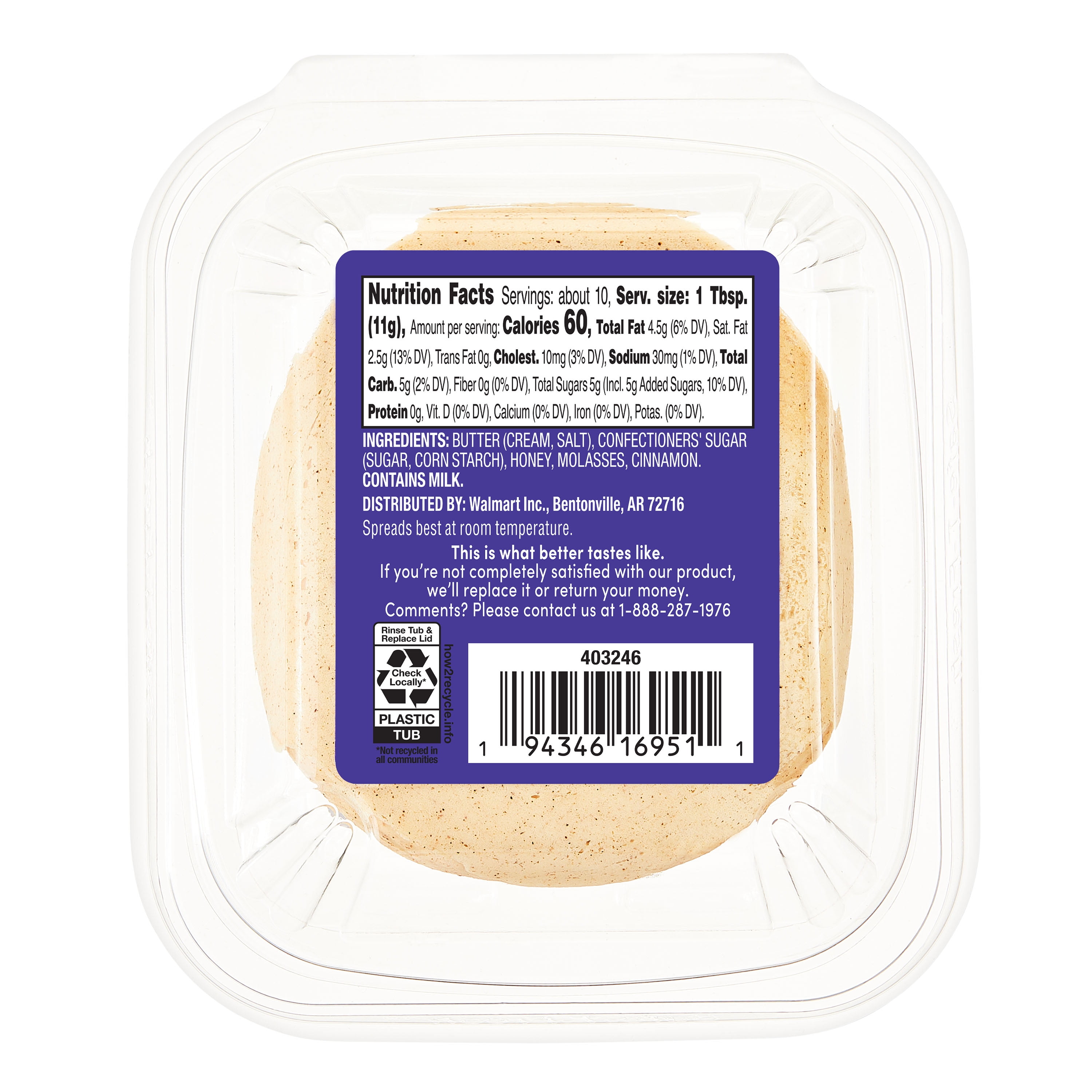 bettergoods Cinnamon Honey Butter, 3.7 oz Tub