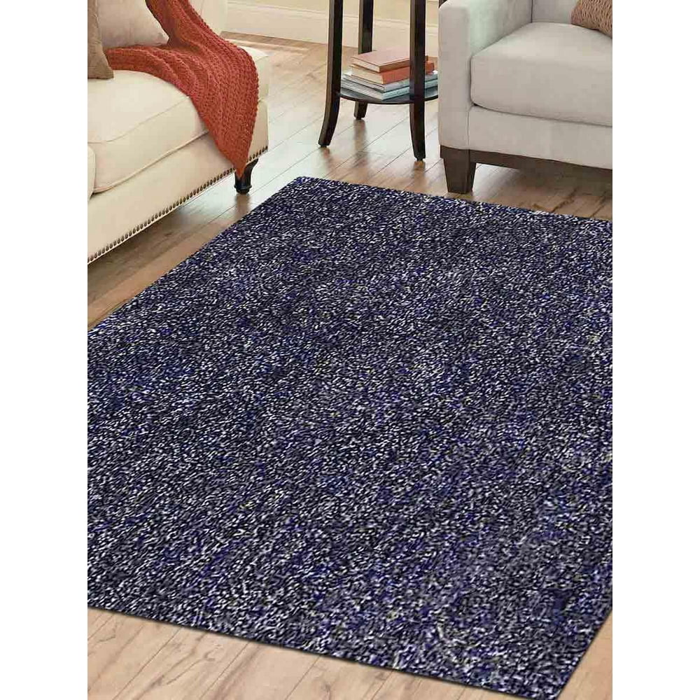 Rugsotic Carpets Hand Tufted Shag Polyester 10'x10' Solid Area Rug