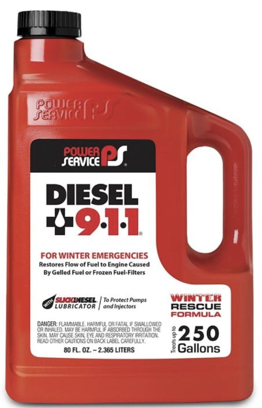 Power Service 8064 64 oz Bottle Of Diesel 911 Winter Formula Fuel