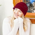 thumbnail image 6 of Yirtree Womens Hats Winter Beanie with Brim Warm Cable Knit Newsboy Cap Visor with Sequined Flower, 6 of 8