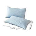 thumbnail image 4 of pstuiky Funda de almohada de seda fresca de color liso para dormitorio de estudiantes cama doble, 4 of 7