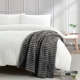 thumbnail image 2 of Bourina Flannel Fleece Throw Blanket for Couch Sofa Bed, Lightweight Warm Soft and Decorative, 50" X 60", Gray, 2 of 6