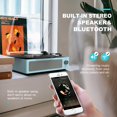 thumbnail image 4 of Tocadiscos WOCKODER de vinilo con altavoces Bluetooth azul cielo, 4 of 8