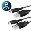 2 Pack Insten USB Charging Cable For Nintendo DS Lite NDS Lite, Black