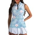 thumbnail image 3 of Whosucclay Seashell and Conch Pattern Sleeveless Golf Shirt for Women, Casual Womens Golf Shirt Durable Elastic Casual Athletic Tank Tops, 3 of 7