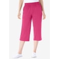 thumbnail image 2 of Woman Within Plus Size Petite Elastic-Waist Pull-On Knit Pocket Capri Pants, 2 of 6