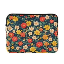 FORMRS 13-13.3 inch Laptop Sleeve Case Soft Carrying Quilted Computer Bag Cover, Vibrant Flowers