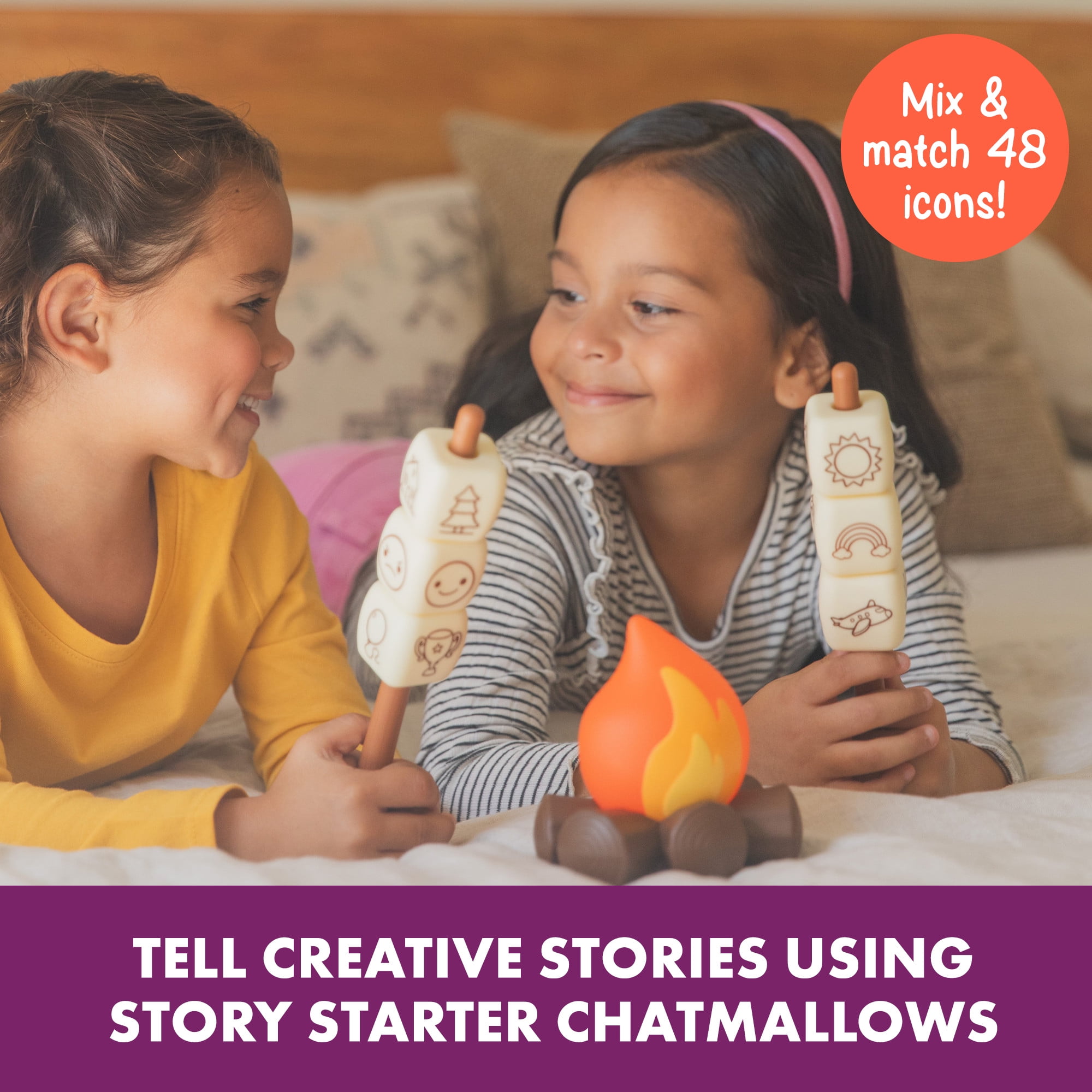 Educational Insights Campfire Chatmallows, 18 Piece Storytelling Game for Toddlers Ages 4+