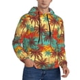 thumbnail image 2 of Sikiie Colorful Hawaii Palms Men's Hoodie, Essentials Hoodie, Sweatshirt, Pullover Hooded Sweatshirt for Men-3X-Large, 2 of 7