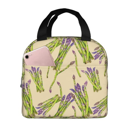 Insulated Lunch Bag for Women Men - hilarious Asparagus Print Leakproof Cooler Lunch Box for Women Men  Lunch Tote Bags for Work School Picnic Travel