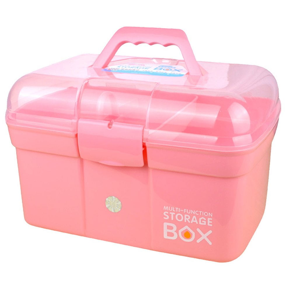 Three layer multifunction portable nail tool box Pink Walmart Canada