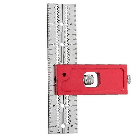 1Pc Combination Square Set Woodworking Joinery Measuring Ruler Carpenter Practical and Clever, Carpentry Squares, Tools and Home Improvement Measuring and Layout Tools, Red 6 Inch