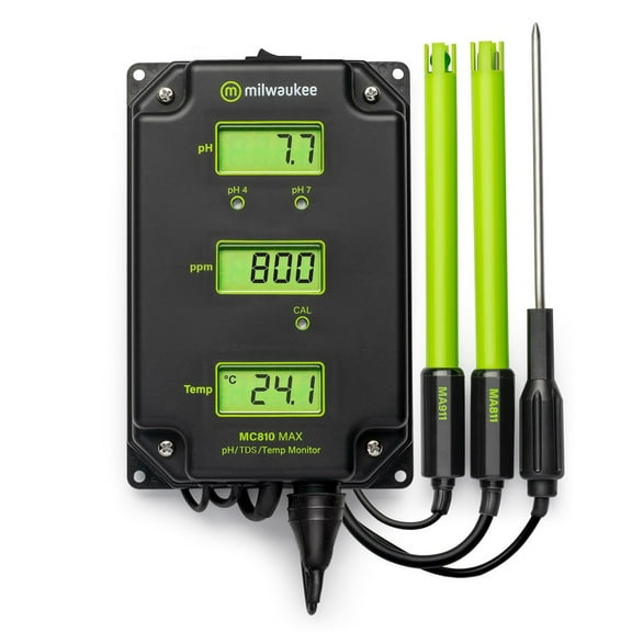 Milwaukee MC810US MAX pH/TDS/Temp Monitor for USA 110V for Hydroponics