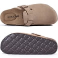 thumbnail image 3 of Comwarm Vegan Suede Clogs for Women Men, Arch Support Leather Mules Potato Sandals Shoes with Cork Footbed, Apricot, 3 of 6