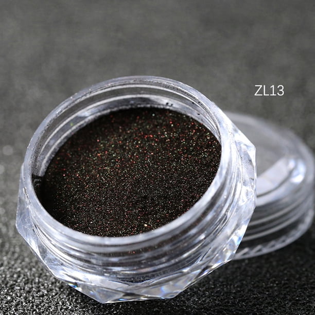 Xihbxyly Polvo con Purpurina Efecto Espejo, Pigmento Cromado Estilo Maillard, Polvo para Uñas con Efecto Espejo, Aplicadores de Esponja de Doble Punta, Brillo Metálico Duradero, Manicura Diy, Decorac