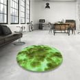 thumbnail image 3 of Ahgly Company Indoor Square Patterned Nebula Green Area Rugs, 3' Square, 3 of 6