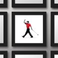 thumbnail image 2 of Gallery Pops Tiger Woods - Fist Pump Wall Art, Black Framed Version, 12" x 12", 2 of 5