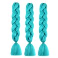 thumbnail image 1 of sweethay Extensiones de cabello de ganchillo estilo trenzado, peluquín reutilizable extraíble, peluca bonita, trenzas sintéticas, accesorios de Accesorio para el cabello Verde claro sweethay AP012968-04, 1 of 6