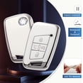 thumbnail image 3 of Key Fob Cover Compatible with Fit for Volkswagen Tiguan Atlas Jetta Passat Golf Alltrack Soft TPU Remote Key Shell Case Keychain Case Holder Protector, 3 of 5