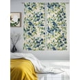 thumbnail image 3 of Blueberrys Leaves Sheer Curtains 72 Inch Length 2 Panels Set, Farmhouse Retro Botanical Plants Voile Window Treatment Rod Pocket Curtains Sheers Drapes for Bedroom/Living Room/Kitchen 52"x72"x2, 3 of 7