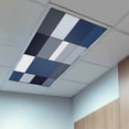 thumbnail image 2 of 3 Pack Blue Black Fluorescent Light Covers for Ceiling Lights Geometric Abstract Color Block Plaid Modern Magnetic Ceiling Light Covers Overhead Light Filters for Office Classroom Home, 2 of 9