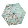 thumbnail image 4 of de lluvia de 6 costillas, tres plegables, impermeables, personales manuales Verde con revestimiento Yuyangstore Paraguas plegables, 4 of 8