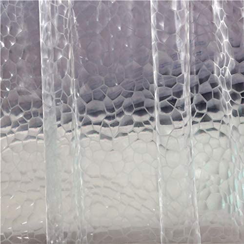 10 Guage Design Clear Shower Curtain Liner, Plastic 3D Water Cube Clear Shower Curtain Liner,No