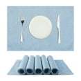 thumbnail image 2 of Unique Bargains Placemats Set of 6 Heat Resistant Place Imitation Linen Place Table Mats Light Blue, 2 of 6