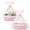 Pink, variant on 2 Pack Small Woven Basket with Gift Bags and Ribbons, Empty Decorative Gift Chest Box, Cotton Rope Room Shelf Storage Basket with Handles, All 12"x 8"x 5",White